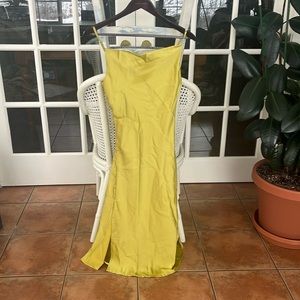 Cowl neck silky midi-dress